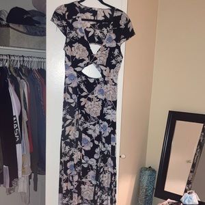 Long, floral floor length dress